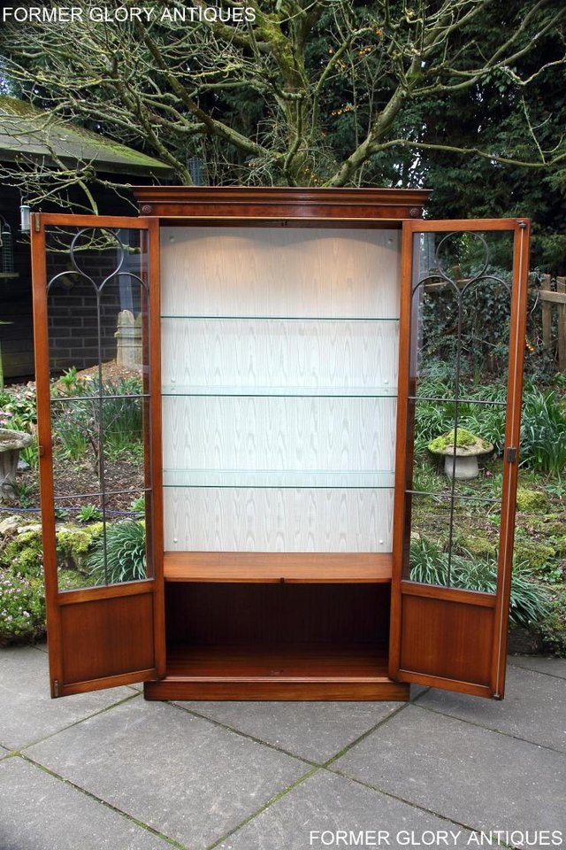 Image 44 of BEVAN FUNNELL BURR WALNUT CHINA GLASS DISPLAY CABINET STAND