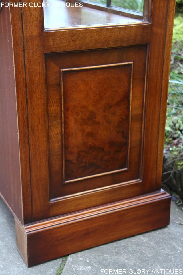 Image 46 of BEVAN FUNNELL BURR WALNUT CHINA GLASS DISPLAY CABINET STAND