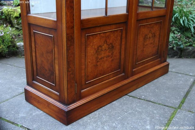Image 58 of BEVAN FUNNELL BURR WALNUT CHINA GLASS DISPLAY CABINET STAND