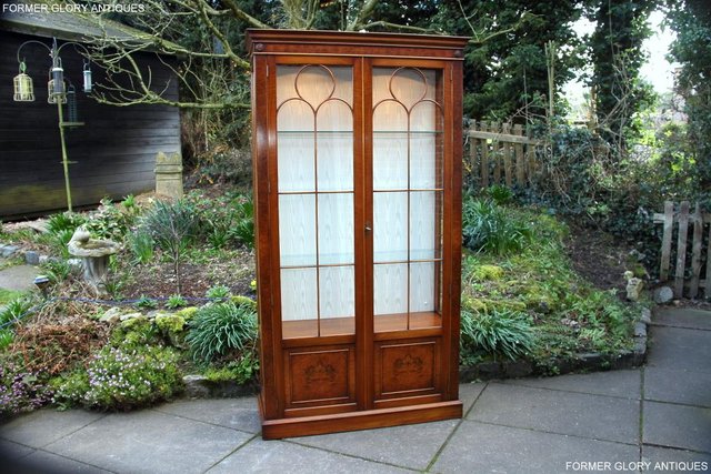 Image 83 of BEVAN FUNNELL BURR WALNUT CHINA GLASS DISPLAY CABINET STAND