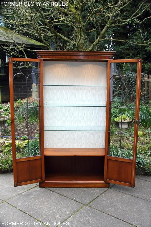 Image 96 of BEVAN FUNNELL BURR WALNUT CHINA GLASS DISPLAY CABINET STAND