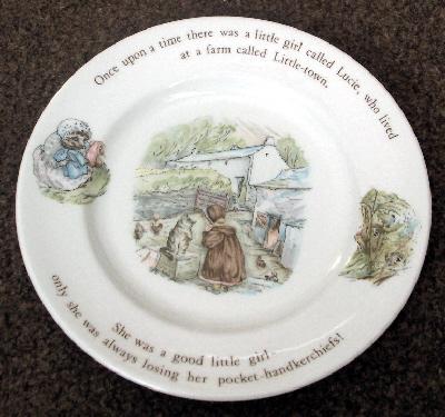Preview of the first image of Wedgwood Beatrix Potter Mrs Tiggywinkle 7" Plate.
