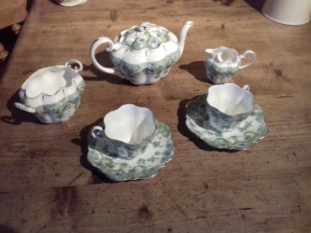 Image 2 of tea for.2.art...nouveau ..antique set