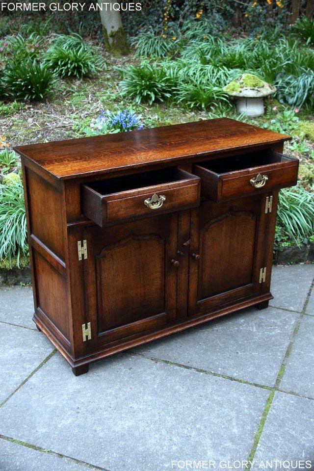 Image 30 of TITCHMARSH AND GOODWIN OAK SIDEBOARD DRESSER BASE HALL TABLE