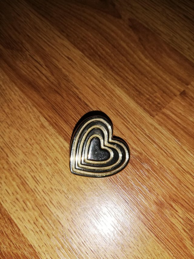 Preview of the first image of Variety Club Gold Heart Pin Brooch 1994.