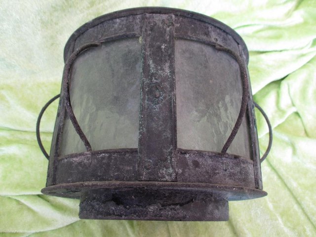 Image 3 of Vintage +++ Metal and Glass light shade