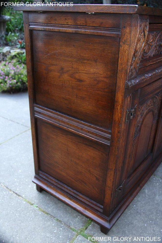 Image 38 of A TITCHMARSH AND GOODWIN CARVED OAK DRESSER BASE SIDEBOARD