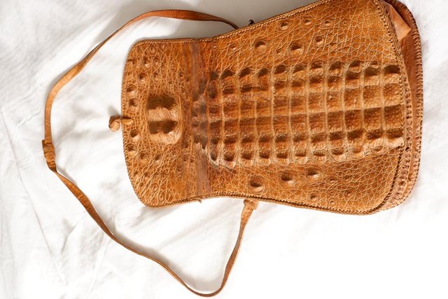 Preview of the first image of Genuine Crocodile Handbag never been used..