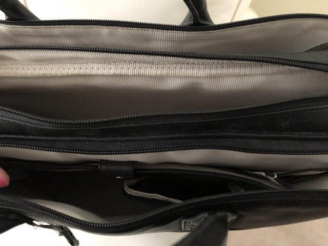 Image 3 of Radley Black leather bag / work briefcase bag