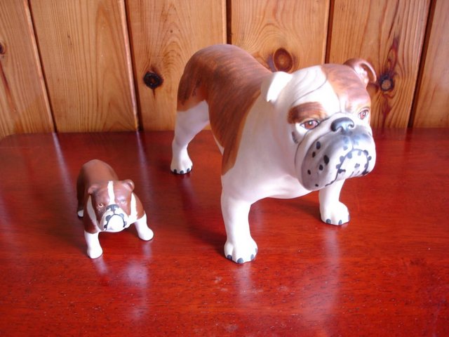 Preview of the first image of BESWICK BULLDOG MODELS WITH BOXES.