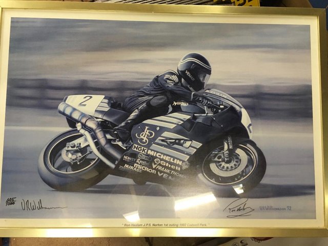 Preview of the first image of Limited Edition Print - Ron Haslam at Cadwell 1992 (REDUCED).
