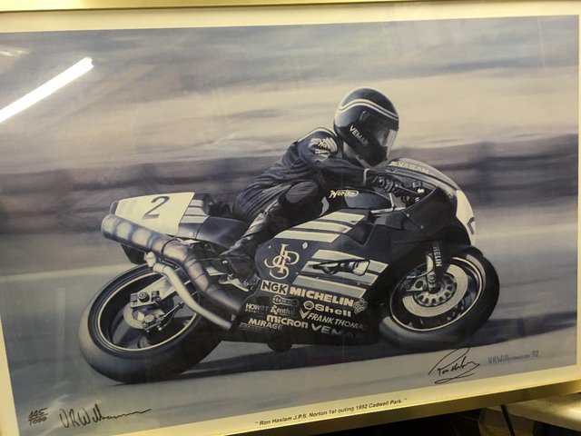 Image 2 of Limited Edition Print - Ron Haslam at Cadwell 1992 (REDUCED)