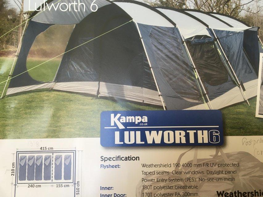 Preview of the first image of Kampa Lulworth 6 tent.