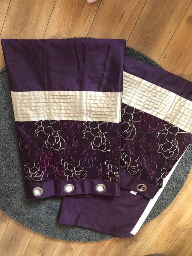Preview of the first image of Dunelm Curtains - purple.