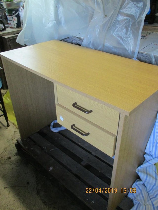 Preview of the first image of Pine knee-hole desk.