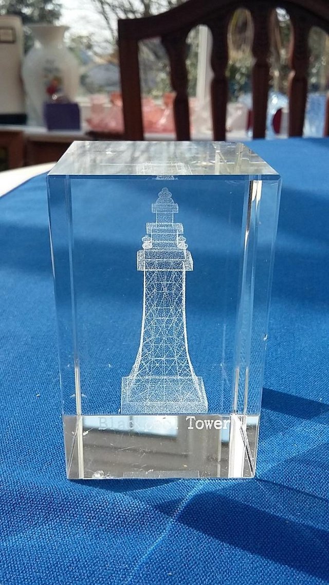 Preview of the first image of 3D Laser Engraved Optical Crystal Blackpool Tower.