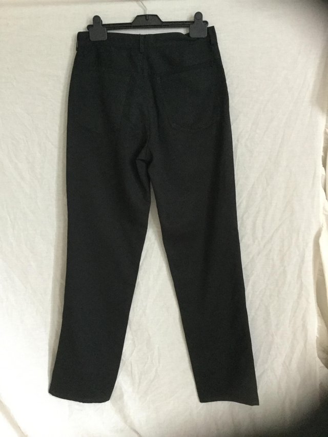 Image 2 of Tom Wolfe black casual trousers/ jeans