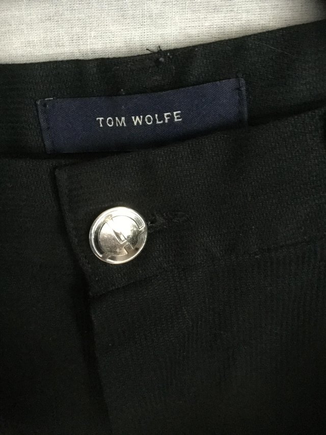 Image 3 of Tom Wolfe black casual trousers/ jeans