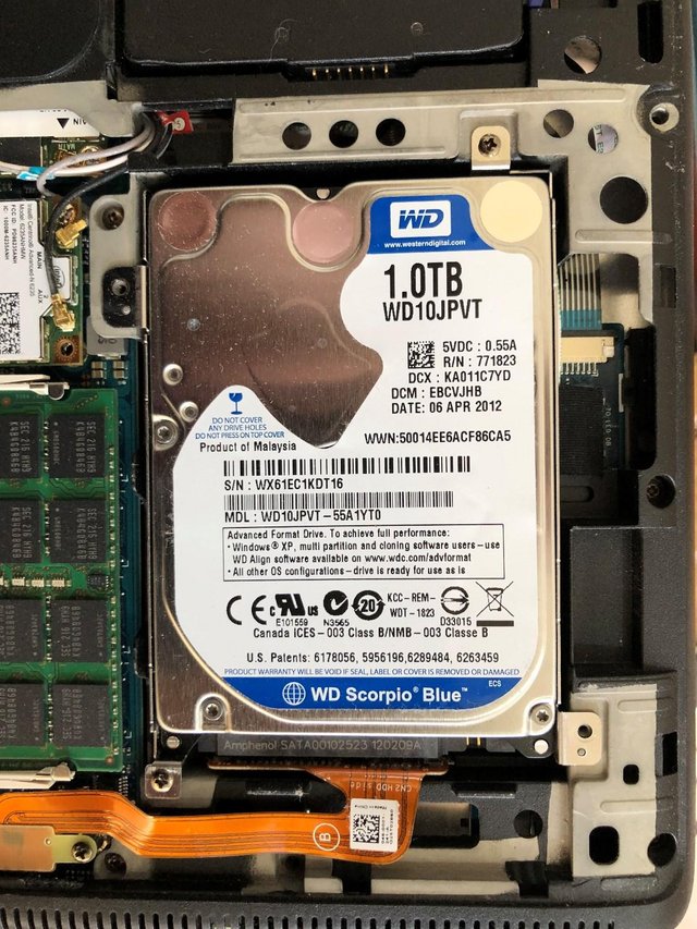 Preview of the first image of WD Scorpio Blue Hard Drive 1TB.