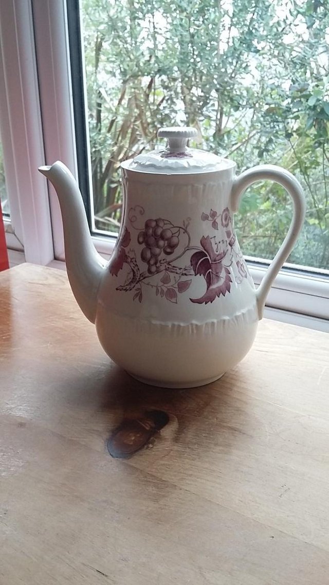 Preview of the first image of Coffee Pot & Lid Old Vine Purple by Wedgwood.