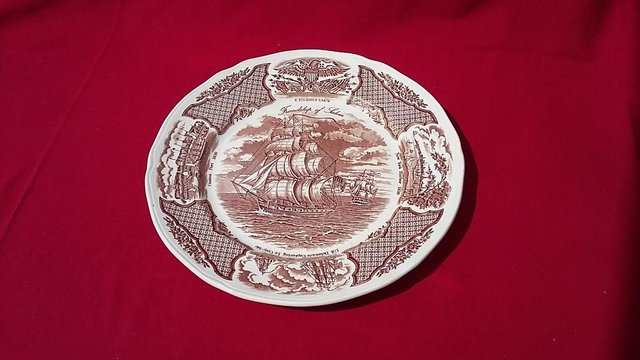Preview of the first image of 2 Vintage 'Fair Winds - The Friendship of Salem' Plates.