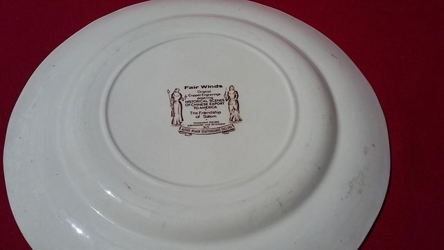 Image 4 of 2 Vintage 'Fair Winds - The Friendship of Salem' Plates
