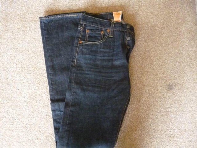 Image 2 of Levi's 501 Straight Leg Button Fly Denim Jeans - Brand New