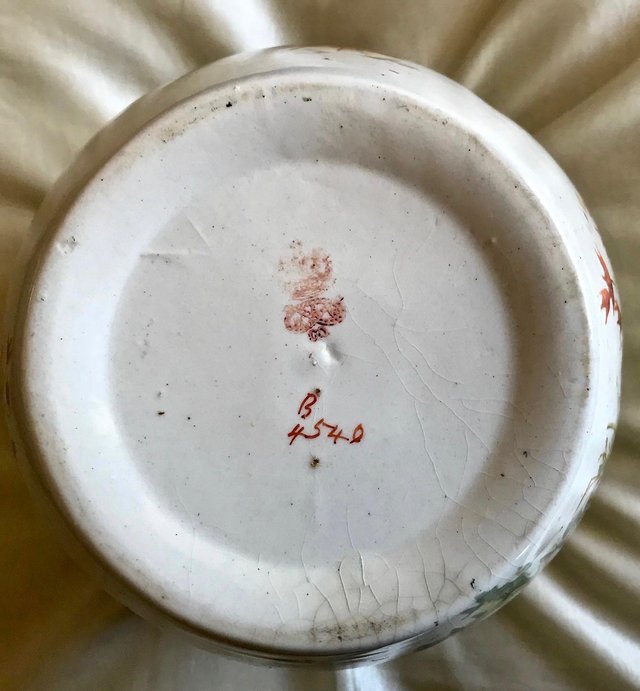 Image 4 of 1930s English Stamped Porcelain Biscuit Jar