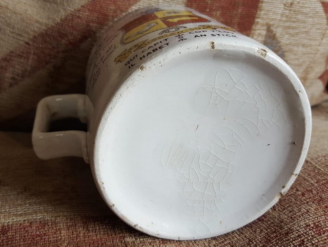 Preview of the first image of Antique/Vintage Tykes Motto Pottery Mug.