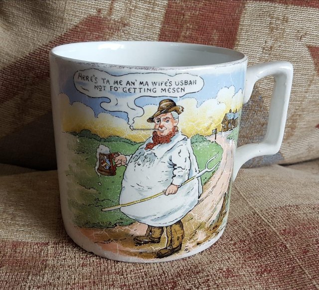 Image 3 of Antique/Vintage Tykes Motto Pottery Mug