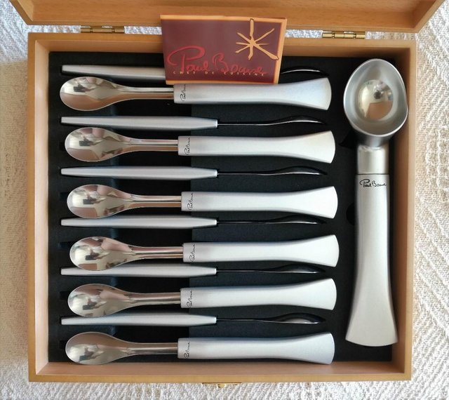 Image 3 of ICE CREAM Spoon Scoop Cutlery Set PAUL BECUSE 13 Piece Boxed