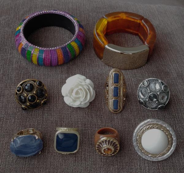 Preview of the first image of Assortment Of Statement Rings & Bracelets.