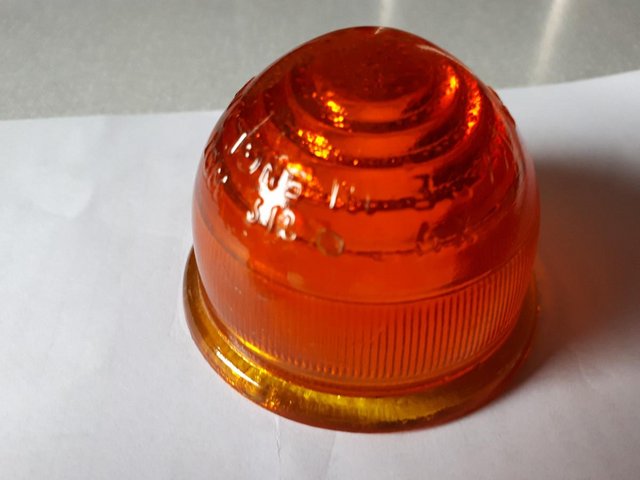 Image 2 of Lucas L594 Amber Flasher Indicator Flat Base Glass Lens X3