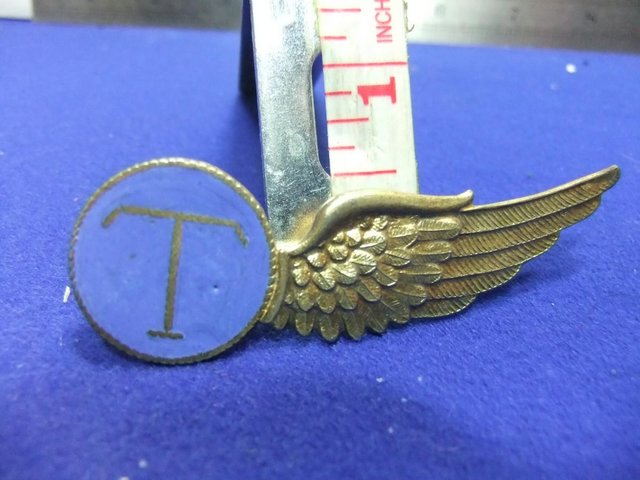 Preview of the first image of WW2 badge Dutch Naval Air Force T telegrapher radio brevet w.