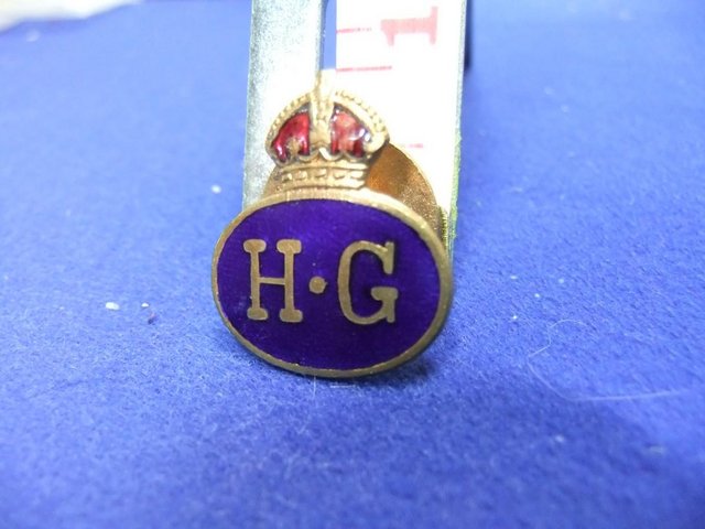 Preview of the first image of WW2 BADGE HG home guard civil defence home front war effort.