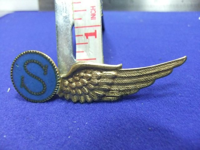 Image 2 of BADGE silver WW2 half wing brevet dutch royal air force S