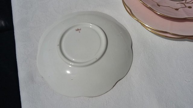 Image 17 of Wileman & Co Salmon Pink & Gold Thorn 38 piece China Set
