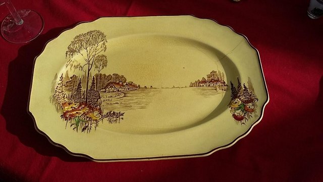 Preview of the first image of Myott Son & Co Serving Plate 'Homeland' Circa 1923 to 24.