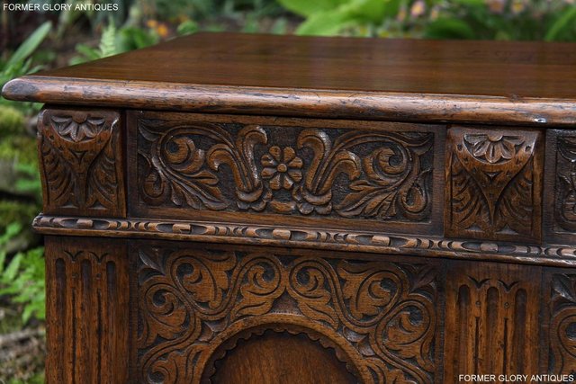 Image 10 of A TITCHMARSH AND GOODWIN CARVED OAK BLANKET BOX CHEST COFFER