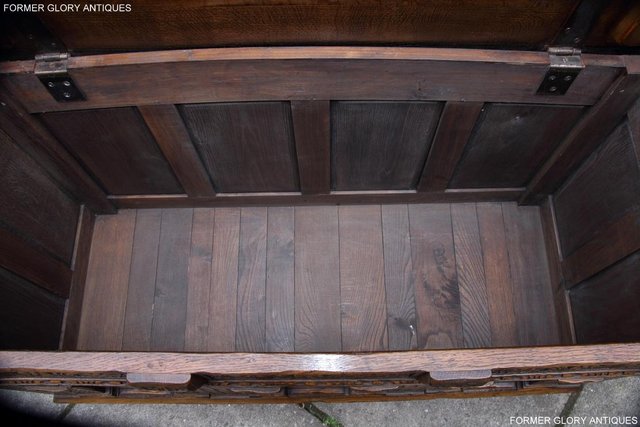 Image 36 of A TITCHMARSH AND GOODWIN CARVED OAK BLANKET BOX CHEST COFFER