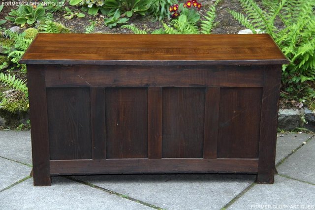 Image 38 of A TITCHMARSH AND GOODWIN CARVED OAK BLANKET BOX CHEST COFFER