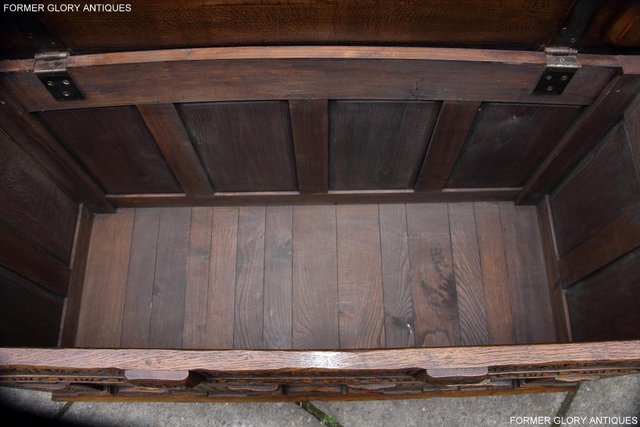 Image 69 of A TITCHMARSH AND GOODWIN CARVED OAK BLANKET BOX CHEST COFFER