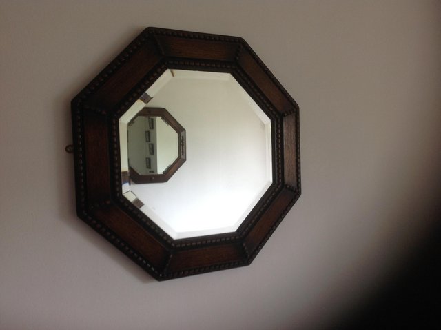 Preview of the first image of 2 Solid Oak Octagonal mirrors.