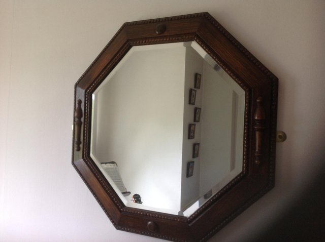 Image 2 of 2 Solid Oak Octagonal mirrors