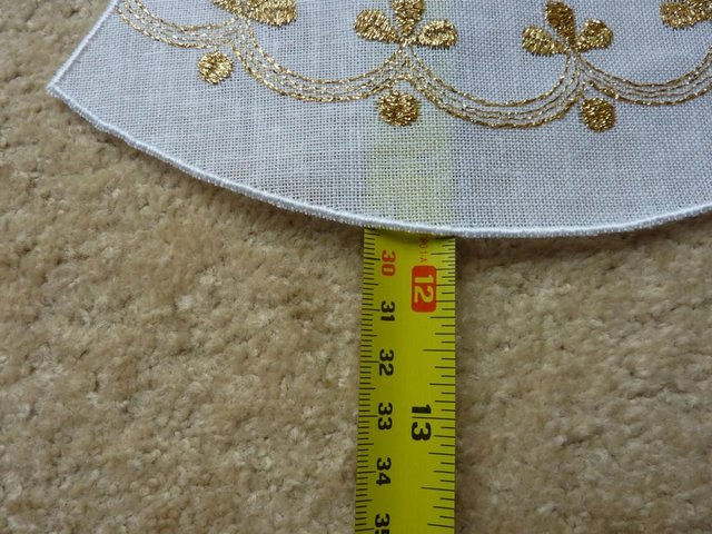Image 2 of New, Christmas Applique piece - Angel - White and gold
