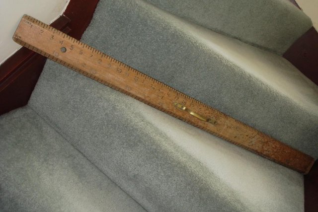 Preview of the first image of VERY OLD ONE METRE BLACKBOARD RULER.