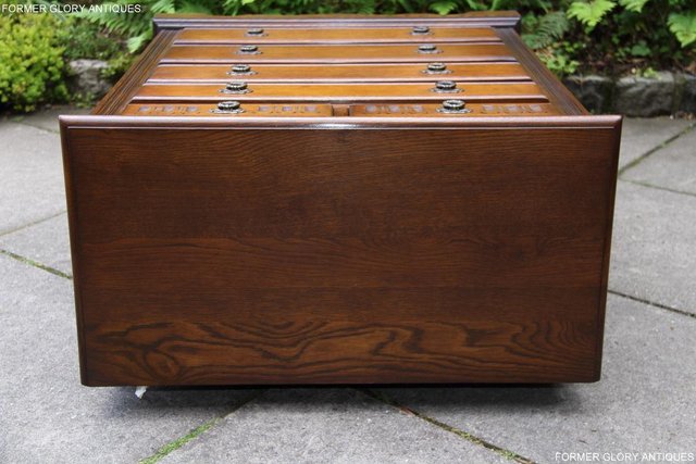 Image 29 of AN OLD CHARM CARVED LIGHT OAK CHEST OF SIX DRAWERS TV STAND