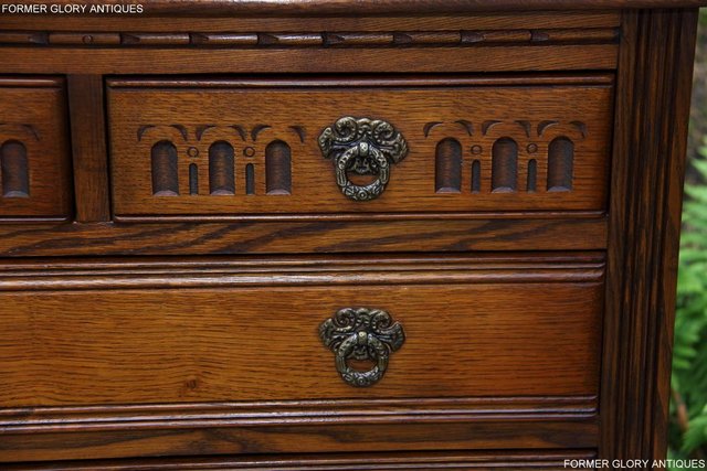 Image 80 of AN OLD CHARM CARVED LIGHT OAK CHEST OF SIX DRAWERS TV STAND