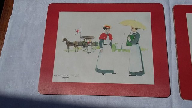 Image 2 of VINTAGE PLACEMATS ARMY NURSING SERVICE 1854 -1902