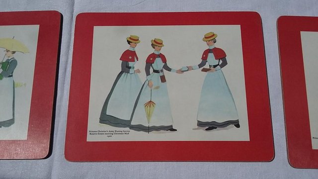 Image 3 of VINTAGE PLACEMATS ARMY NURSING SERVICE 1854 -1902